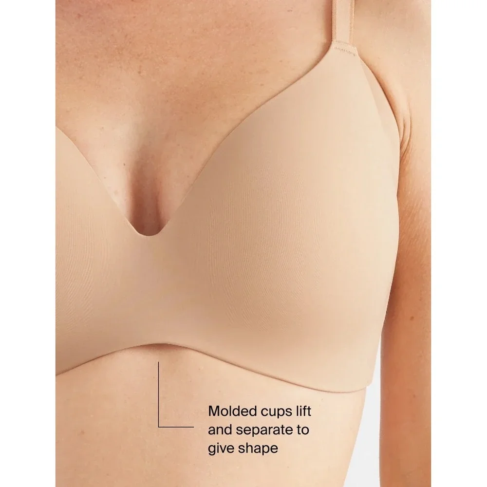 Knix Wingwomen Contour Bra Beige and Black Bundle Seamless‎ Coverage Size 40D